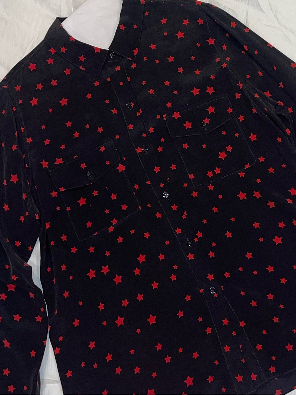 Rails silk star pattern button down blouse - Picture 2 of 7